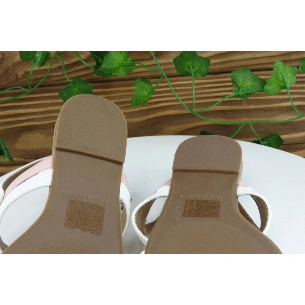 Call It Spring‎ Sz 6.5 M Pink Ankle Strap Synthetic Women Sandals
